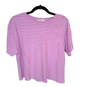 Marine Layer Striped Purple Short Sleeve T Shirt Size Large